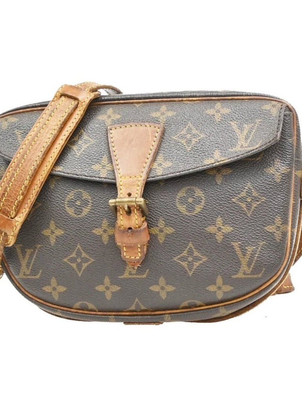 LOUIS VUITTON Jeune Fille PM Shoulder Bag Monogram Leather Brown M51227 61KE136